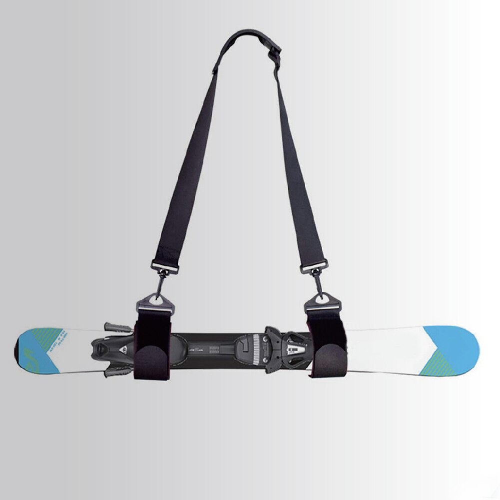 Nylon skitasker justerbar skistav skulder håndbærer stropper porter krogløkke beskytter snowboard ski tilbehør