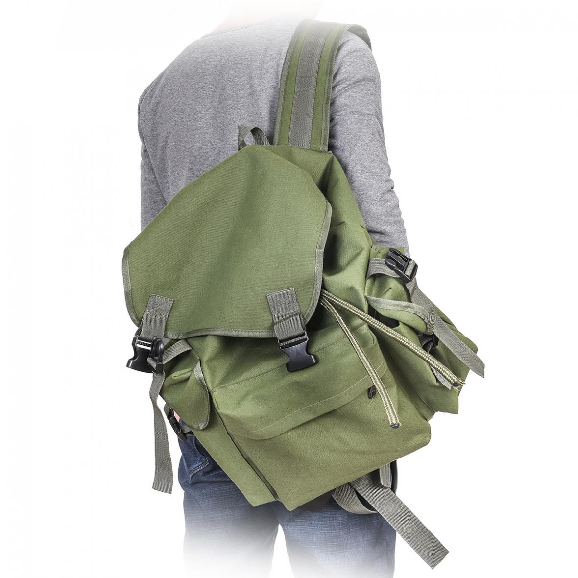Bolsa de lona verde del ejército multifuncional de gran capacidad de 70l para pesca de carpa, mochila duradera y resistente al desgaste.