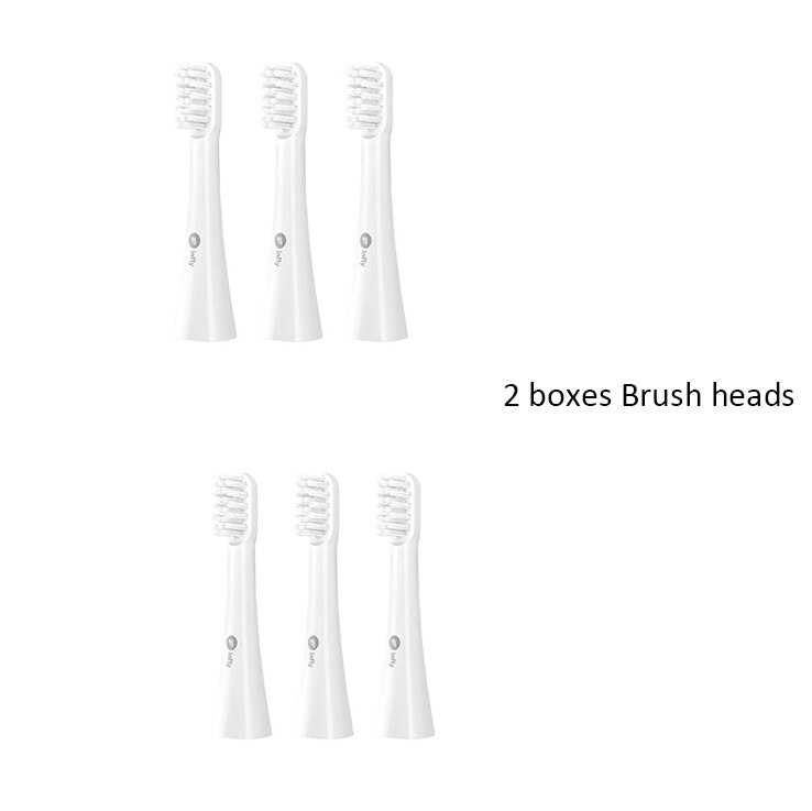 Infly Ultrasonic P20A Electric Toothbrush Adult Whitening Waterproof USB Induction Charging Ultra-long Standby Travel Toothbrush: 2boxes Head