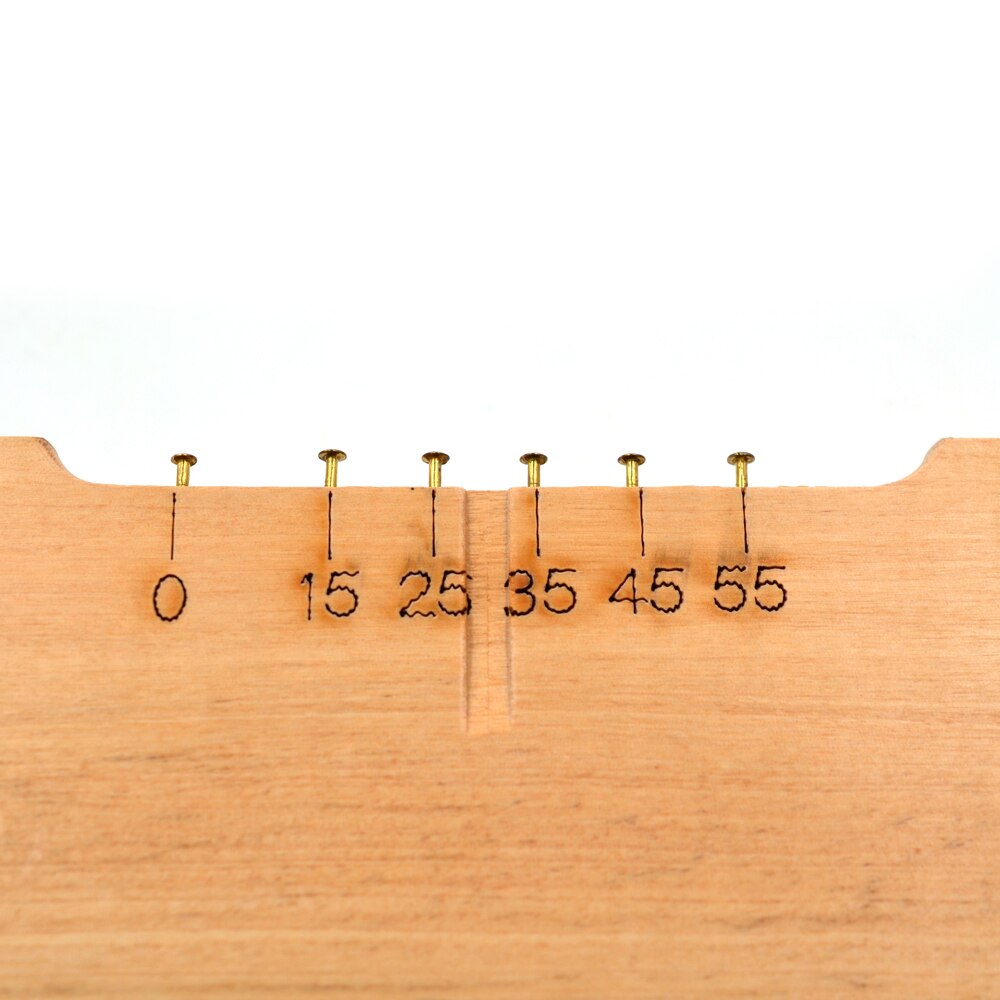 MNFT Sub-Line Measuring Line Board Vintage Wooden35-60cm Wooden Fishing Line Measuring Board