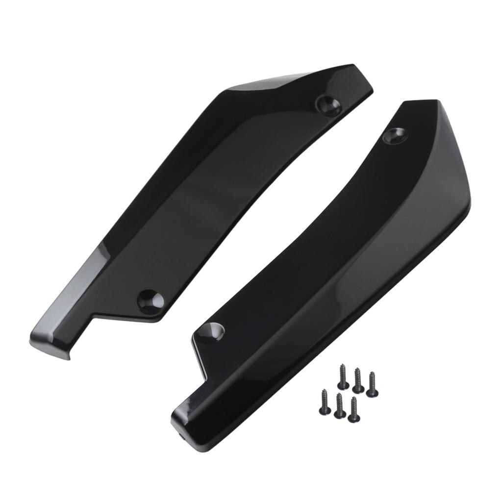 2PCS Car Rear Bumper Deflector Lip Body Spoiler Wrap Angle Splitter (Black)