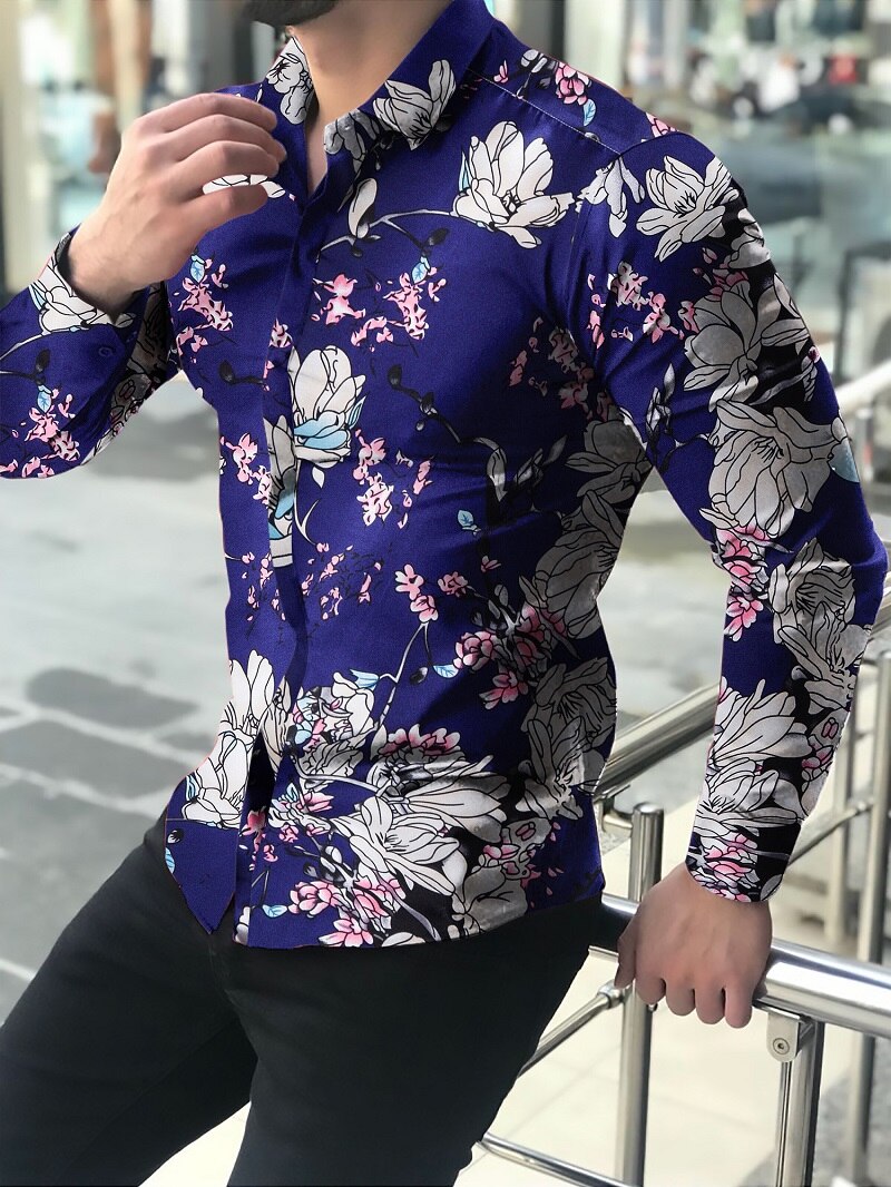 Men's shirt for men clothing social male Blouse Hawaiian long sleeve cardigan blouses and button up Luxury man