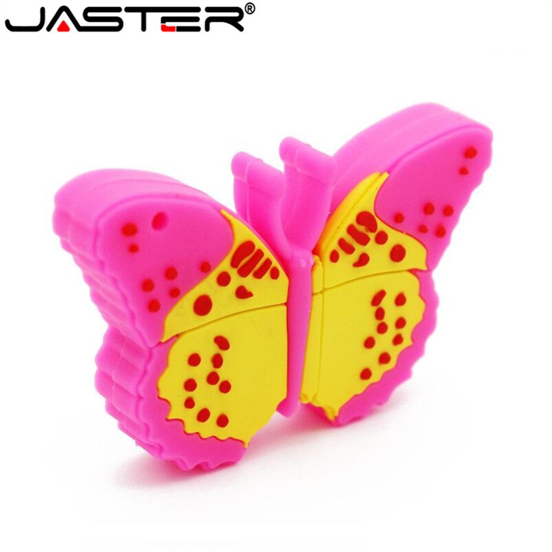Jaster Mooie Vlinder Model Usb Flash Drive Usb 2.0 Leuke Sleutelhanger Memory Stick U Diskl Pendrive 4 Gb 8 Gb 16 Gb 32 Gb 64 Gb