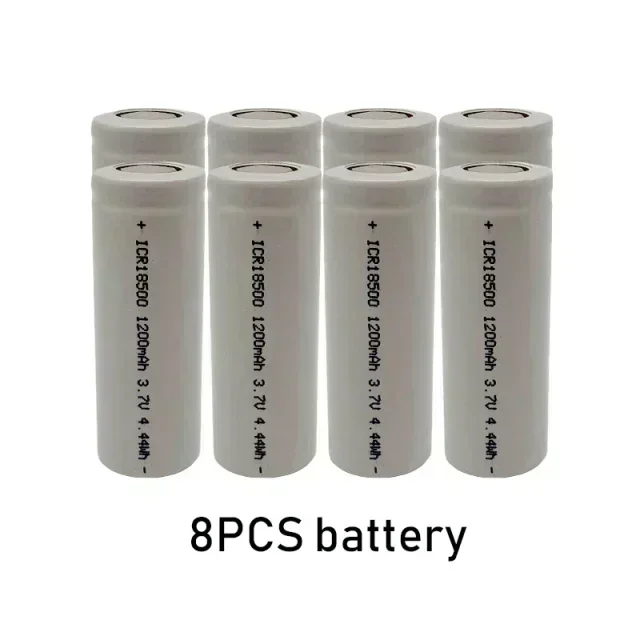 18500 rechargeable lithium-ion battery 3.7V 1200mAh, suitable for strong light flashlight anti light special lithium battery: Blue