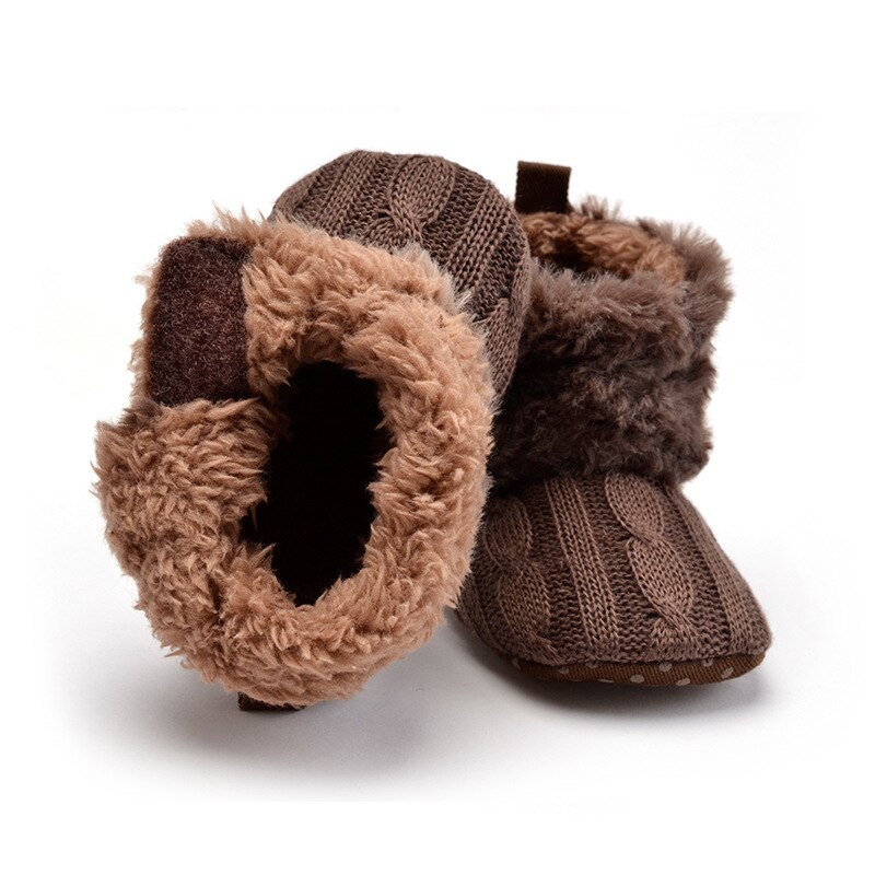 Schattige Baby Anti-Slip Laarzen Peuter Baby Jongen Meisje Knit Crib Schoenen Leuke Cartoon Prewalker Baby Booties