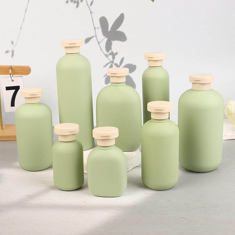 1pcs 100ML-500ML Avocado Green Plastic Shampoo Shower Gel Foaming Soap Dispensers Refillable Bottles Flip Lotion Bottles