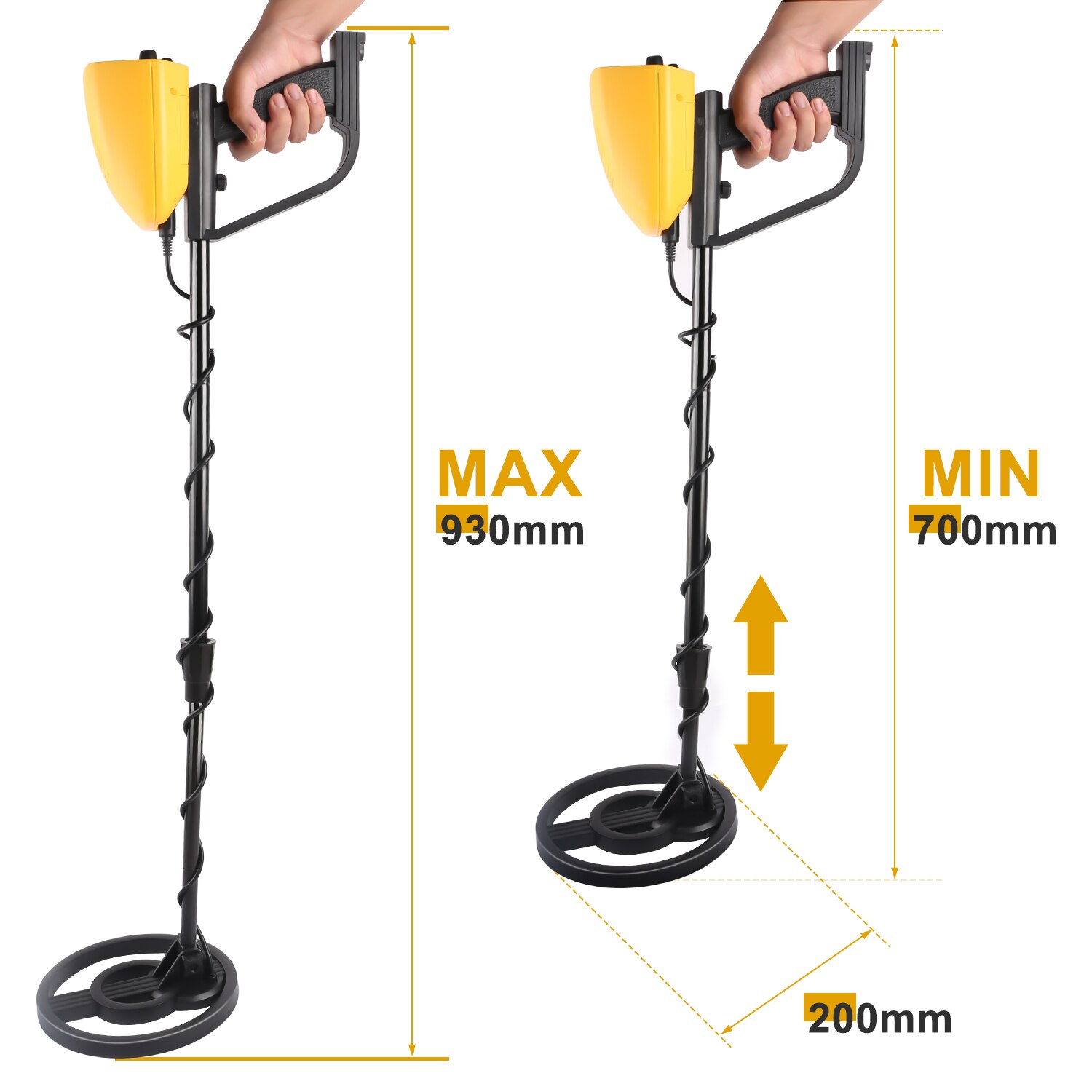 GT-5090 Underground Metal Detector Wiring Depth Gold Treasure Pinpointer Finder Metal Detecting Tool Waterproof Coi