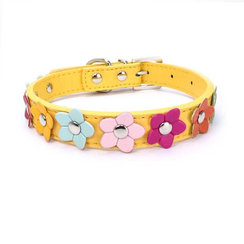 Pu litet hundhalsband blom nalle-hundhalsband blomhalsband för husdjur för katthundar valphalsband