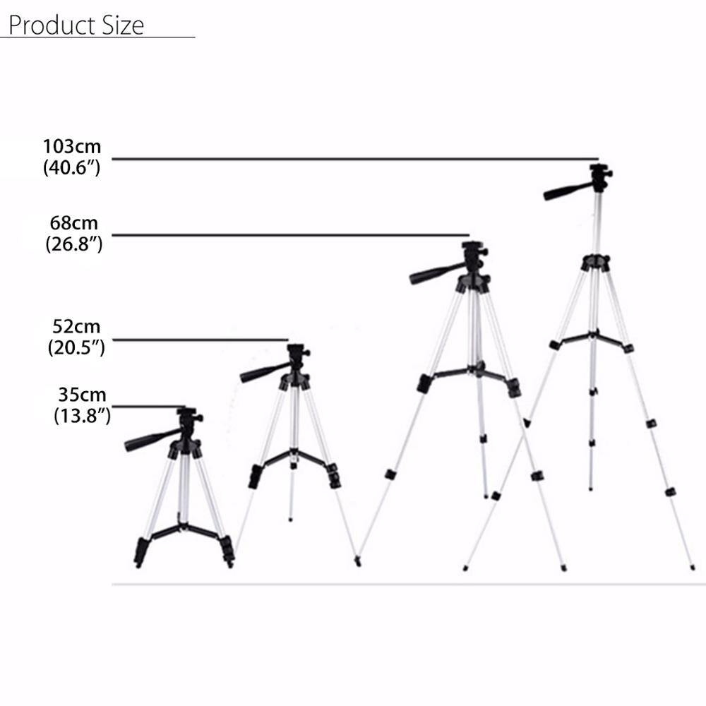 Universal Mobile Phone Tripod + Holder 35-103cm Portable Tripod 4 Sections For Telescopic Camera Tripod Stand For iPhone 8 X: 350-1030mm