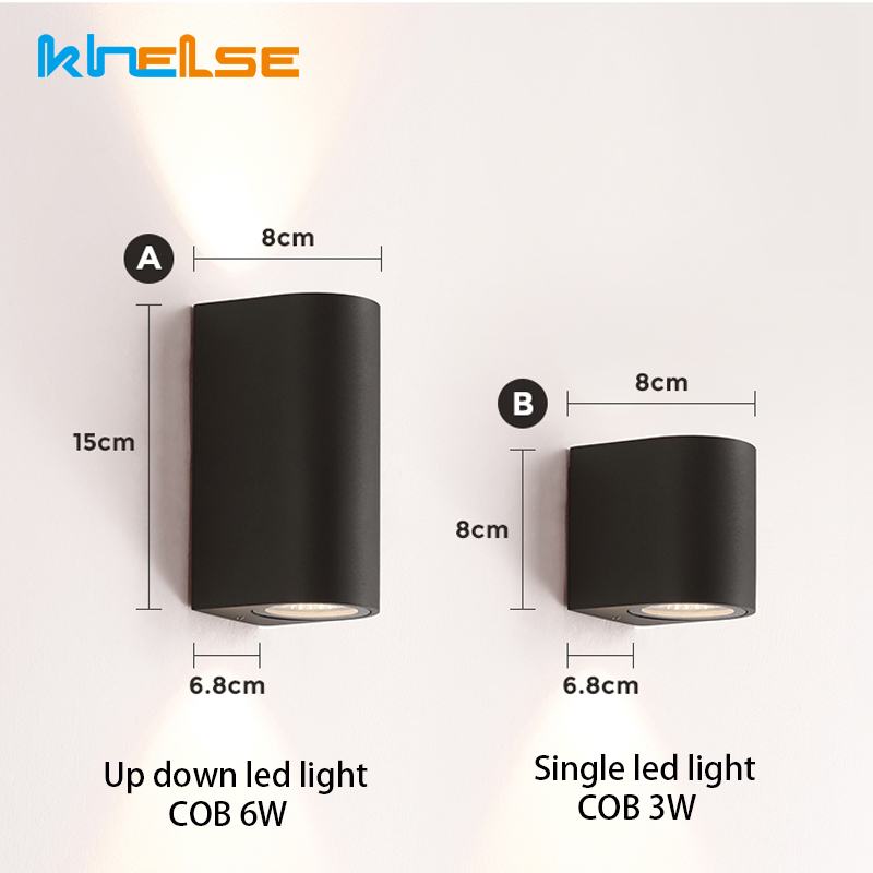 LED Tuin Licht 3 W/6 W Waterdichte Verlichting Moderne Aluminium Veranda Lights Wandkandelaar Armatuur Balkon Up down Beugel Lamp