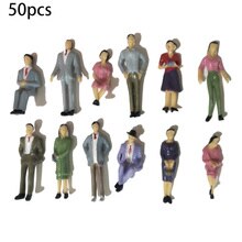 50Pcs Model People Figures Scale Plastic Models 1:32 People Sitting Standing Figures Plastic Miniature Models Human Scale Model