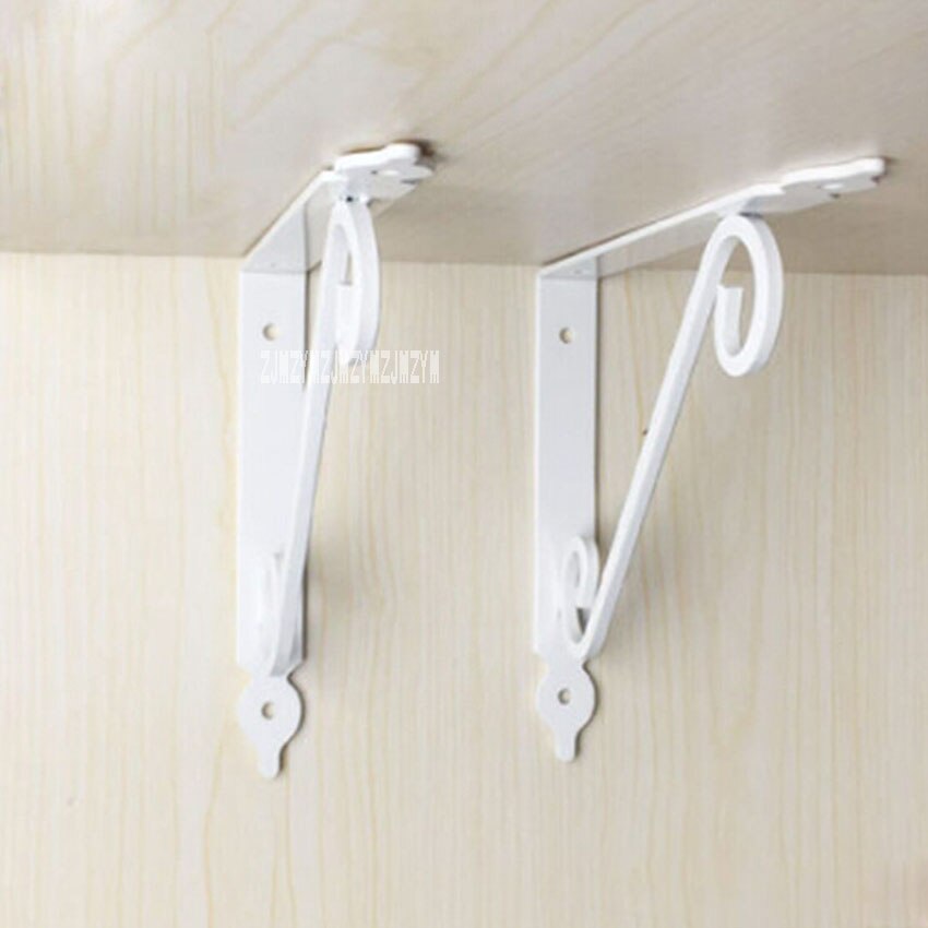 2pcs/lot European-style Iron Triangle Bracket Wall Right Angle Bracket Wood Panel Shelves Fixed Load Bearing Frame