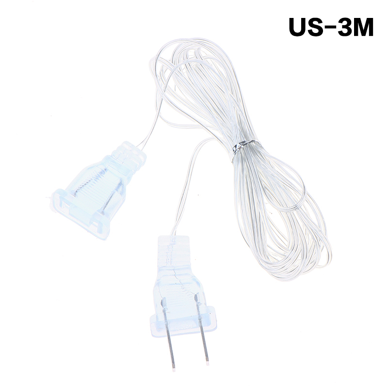 3M/5M EU US Plug Extender Wire Light String Extension Cable Standard Power Extension Cord For Christmas LED String Light: changeable