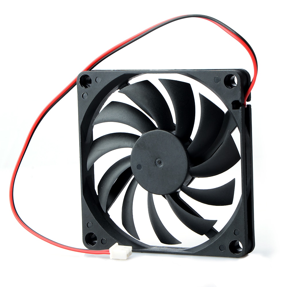 1 stk 80mm 2 pin  dc 12 volt 2p stik køleblæser til computer kabinet cpu køler radiato 8010 dc aksial flow køler køler blæser