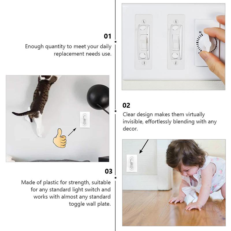 8pcs Wall Switch Guards Plate Covers Child Safety Security Light Switch Guard