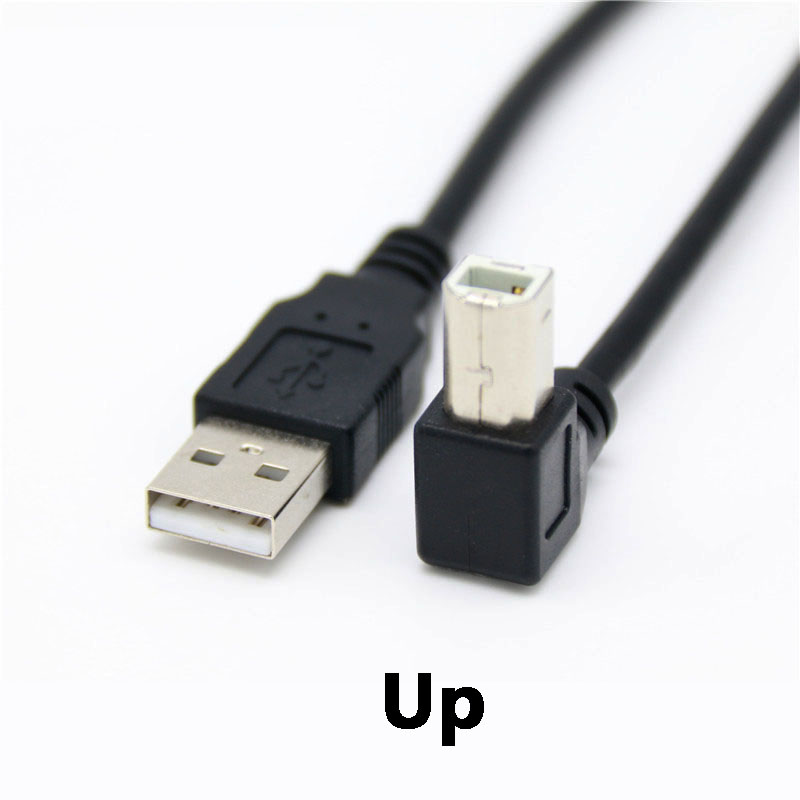 USB 2.0 A Male to USB B Male Type B BM Up&Down&Right & Left Angle Printer scanner 90 degree cable 50cm 150cm BM Angled Cable: Orange / 0.2M