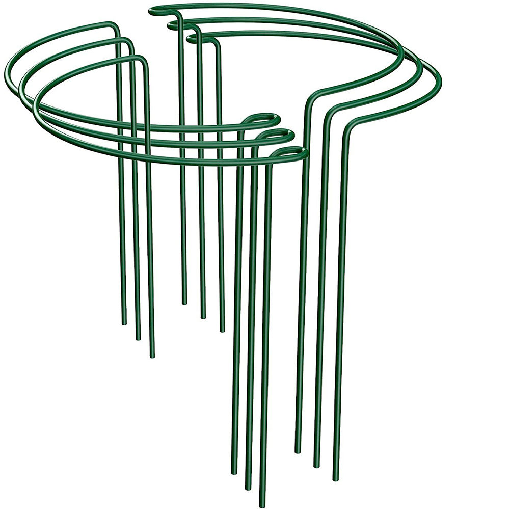 6 Stuks Tuinplant Ondersteuning Paal Half Ronde Metalen Tuinplant Strut Klimplant Ondersteuning Voor Indoor Outdoor Klimgroente: Default Title