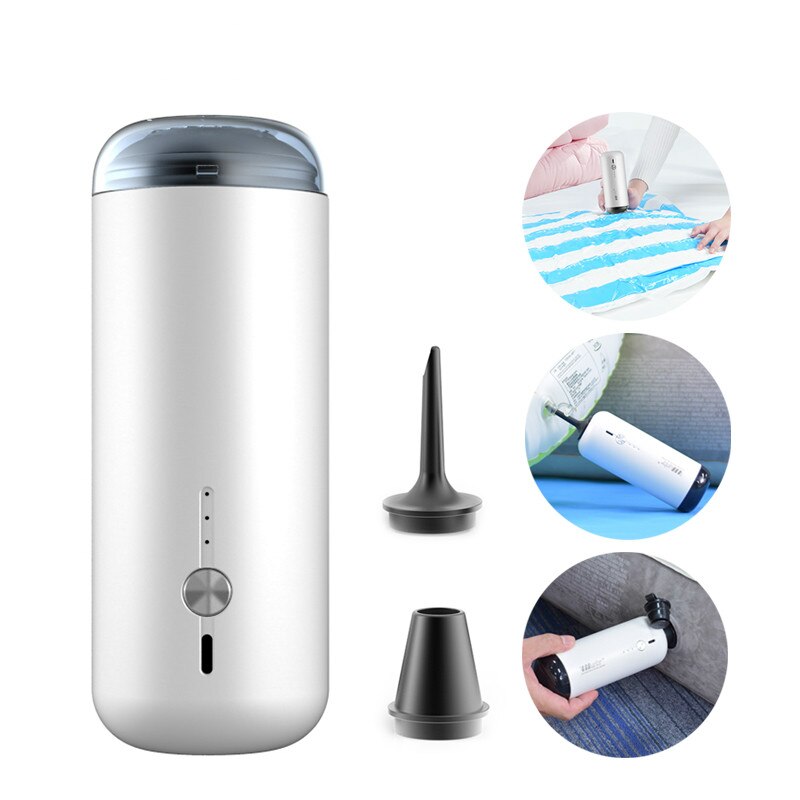 Powerful Air Storage Pump Inflator 390L/Minute USB Recharable for Home Outdoor Travelling Camping Clothes Vacuum Storage Bag