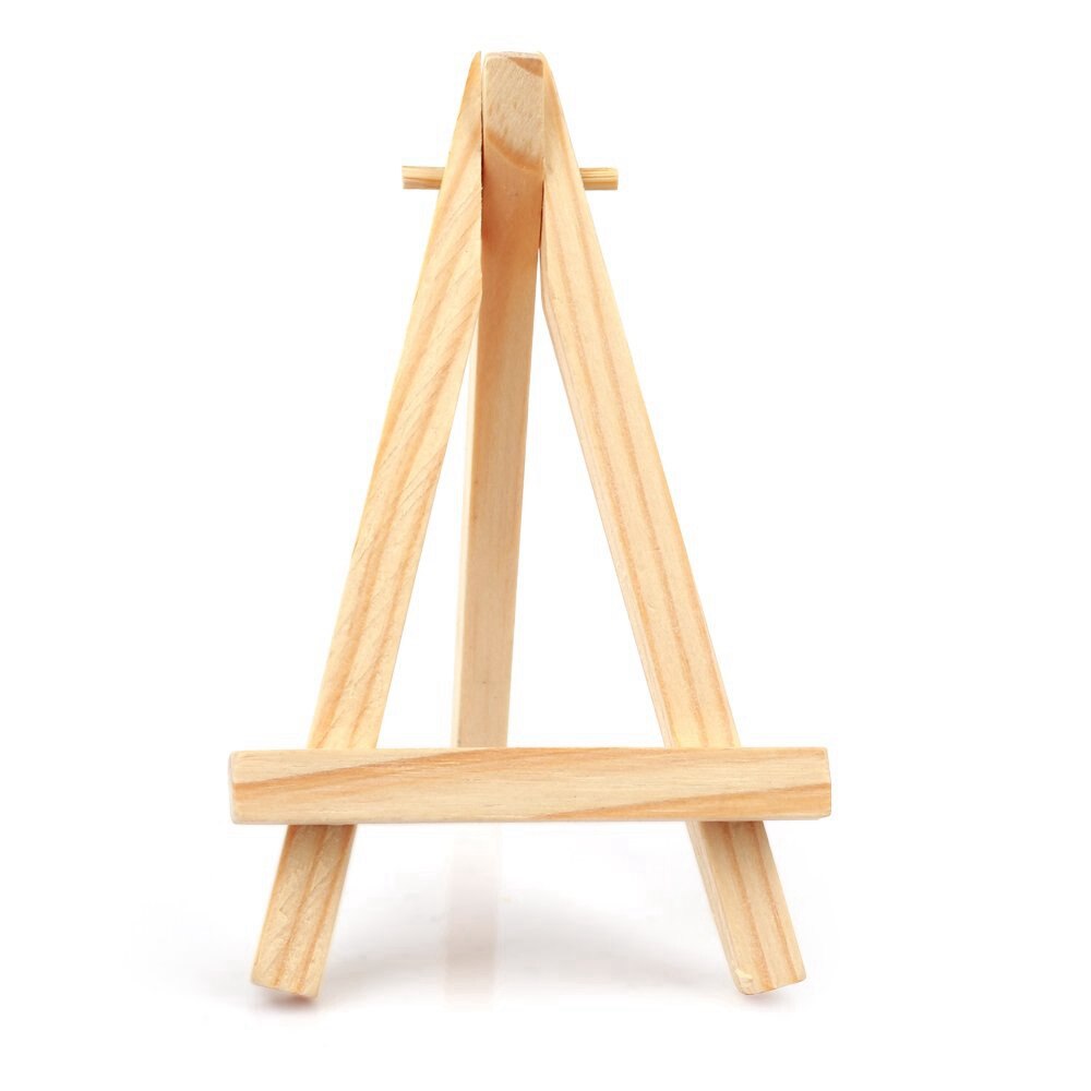 10 Sets Mini Display Easel With Canvas 8X8Cm Wedding Table Numbers Painting Hobby Painting Craft Diy Drawing