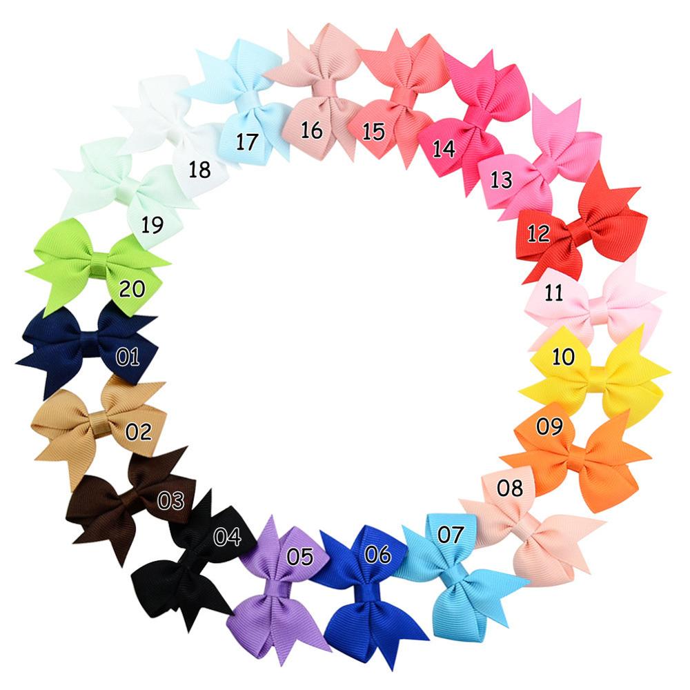 20 pçs/sets crianças colorido laço laço hairpin menina headwear fita bowknot grampo de cabelo acessórios para o cabelo da princesa crianças barrette: Default Title