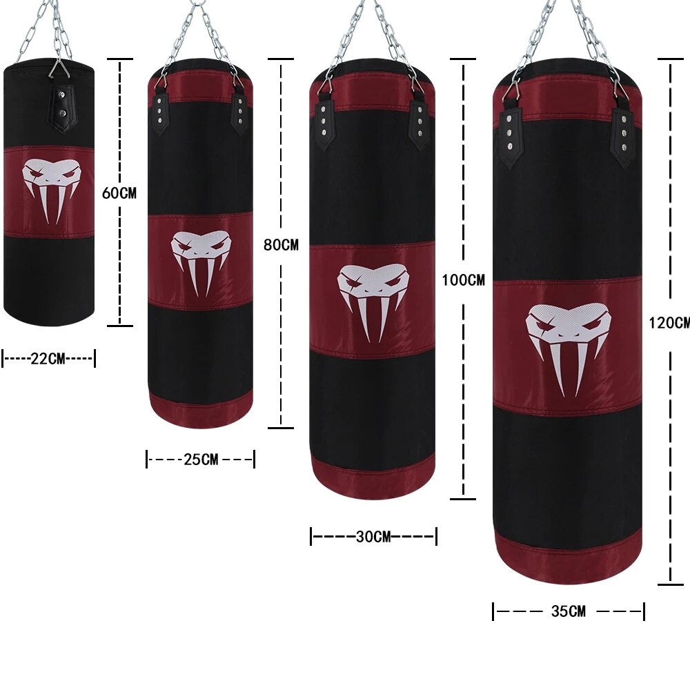 Hanging Punching Bag Boxing Sand Bag Muay Boxer Training Hanging Kick Fitness Muscle Training MMA Boxing Sandbag Without Filler