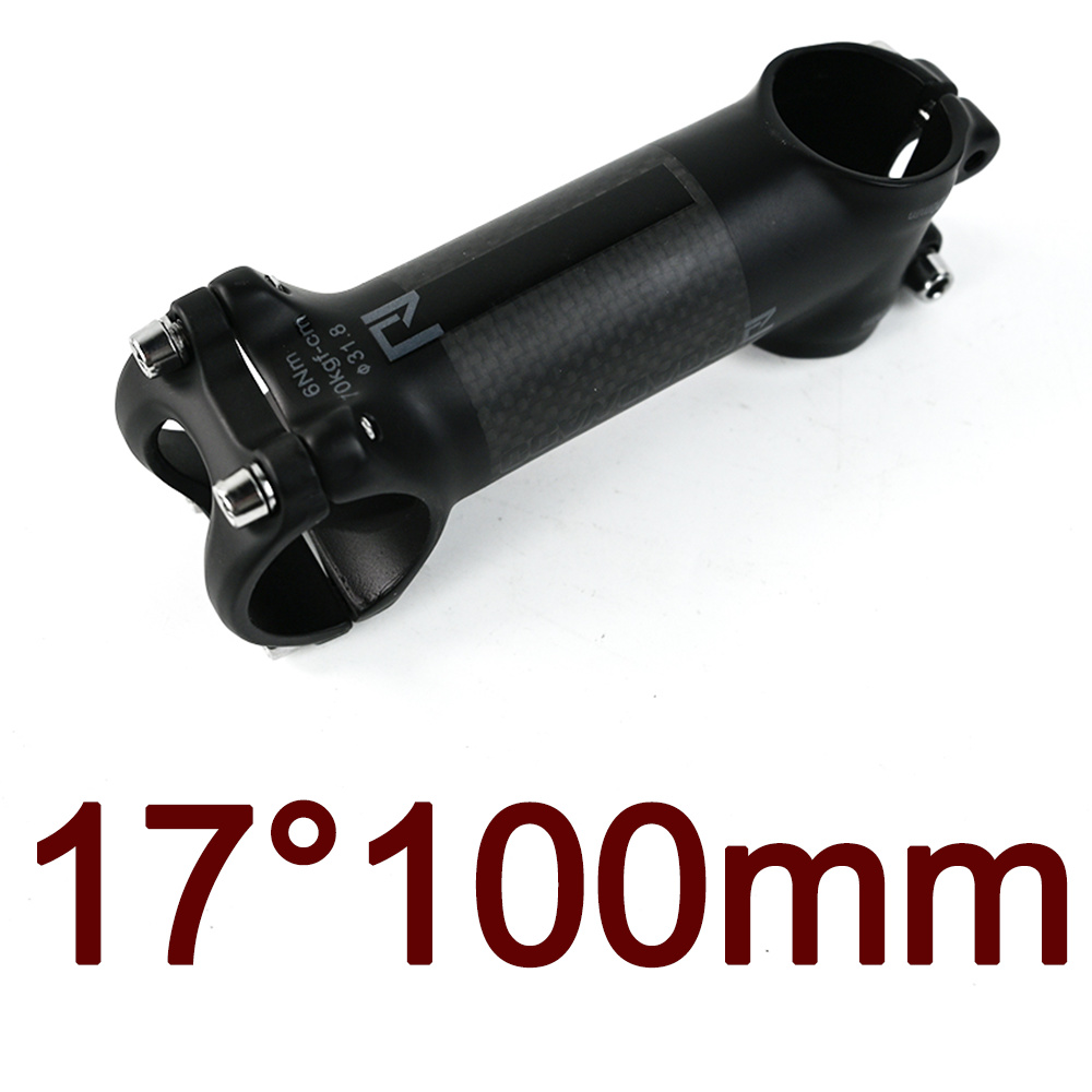 ROADNADO MTB Bike Stem Carbon Fiber+Aluminum Alloy Bicycle Handlebar Stem Road Bike Stem 6/17 Degree 60/70/80/90/100/110MM: 17 Degree 100mm