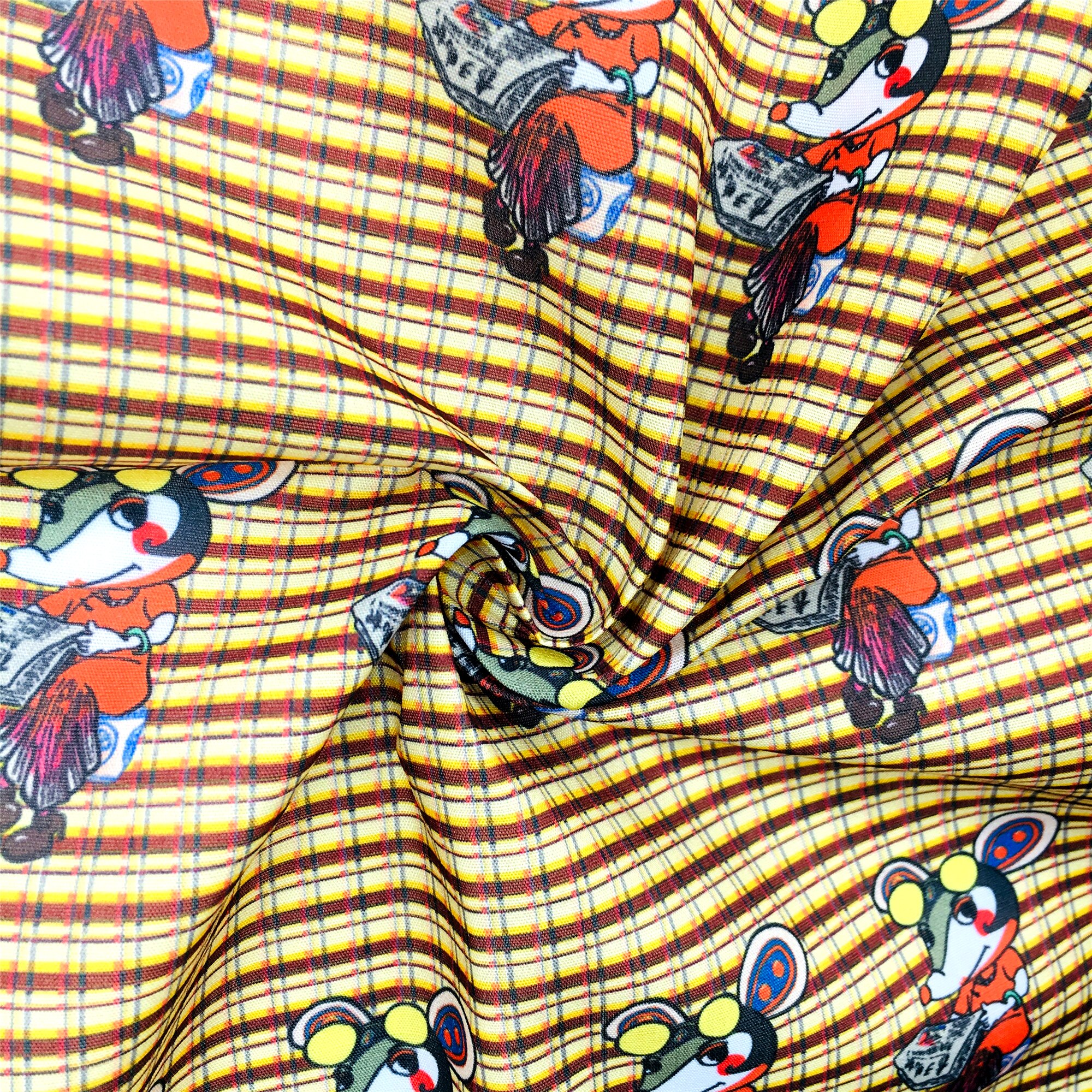 Tela de algodón y poliéster de la serie Mouse, 50x145cm, retales de tejido para niños, Material de costura para vestido de boda, 1Yc16307: 1120022