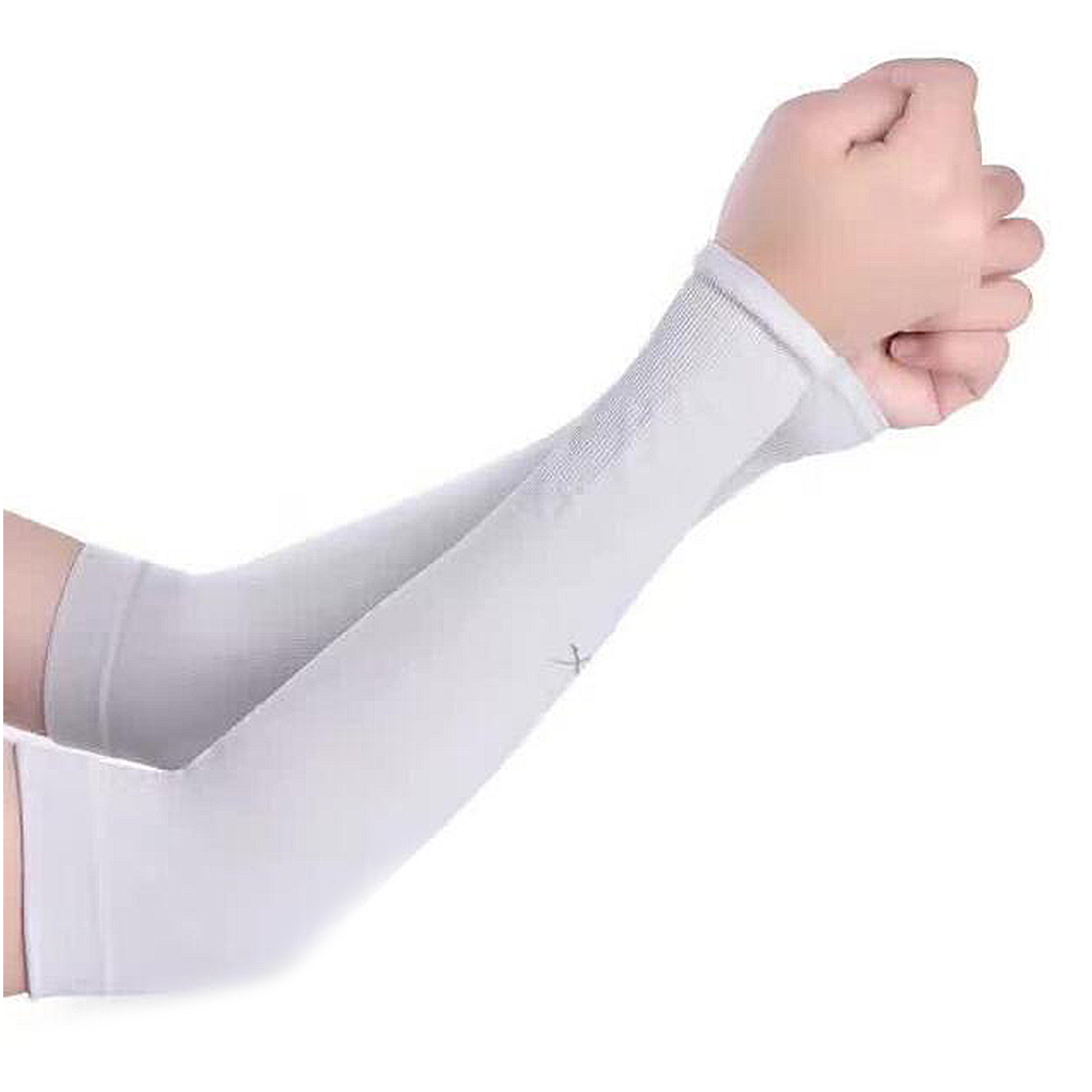 1 Pair Men Women Arm Sleeves Summer Sun UV Protection Cycling Running Fishing Clambing Driving Arm Cover: grey