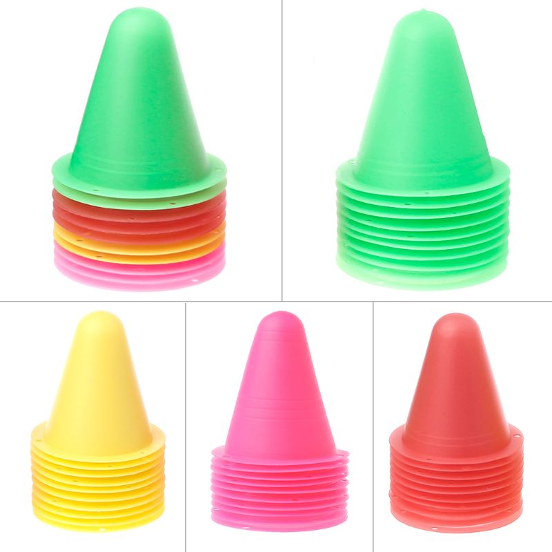 10 Pcs Skate Marker Cones Roller Football Soccer Training Equipment Marking Cup Marker Cones Slalom Roller skate pile cup