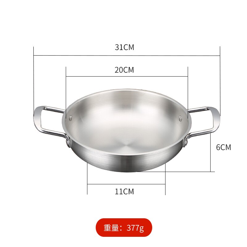 Ollas de Metal para cocina, Mini ollas coreanas de acero inoxidable, Conjunto de cerámica, utensilios de cocina para el hogar OC50MG: silver 20