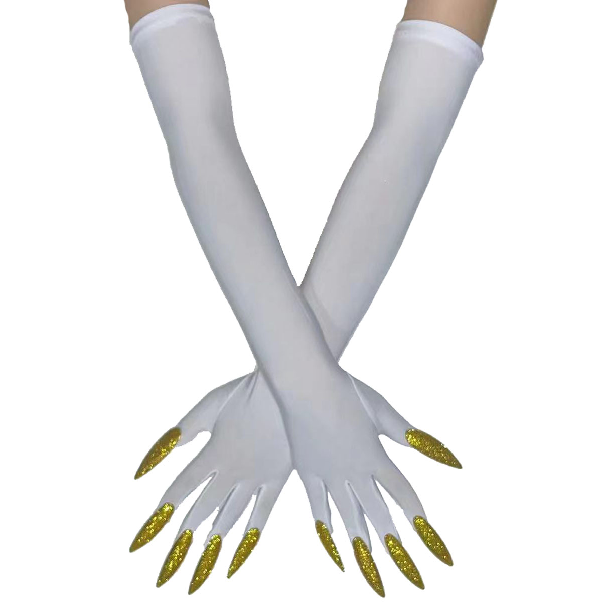 Cool Halloween Handschoenen Lange Ghost Klauw Jurk Up Handschoenen Mode Zwarte Lange Nagels Cosplay Halloween Grappig Handschoenen