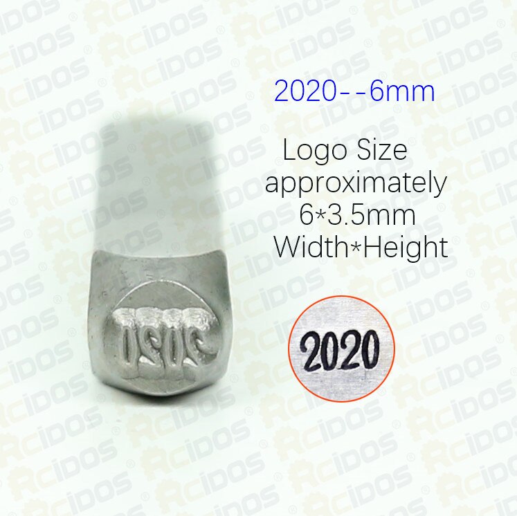 to Year Metal Jewelry stamps,DIY Bracelet/jewelry symbols steel stamp,3/6MM: 2020-6mm