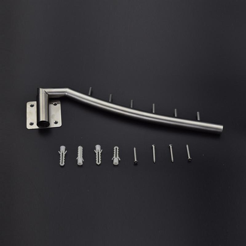 Kleerhanger Rack Wall Mounted Folding Kleding Haak Rvs Organizer met Swing Arm Houder
