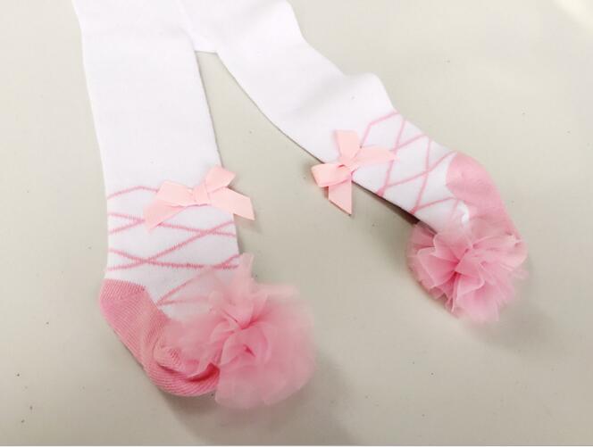 Collants princesse en dentelle pour bébés filles | Collants mignons et doux en coton, pour nourrissons, bas de danse,