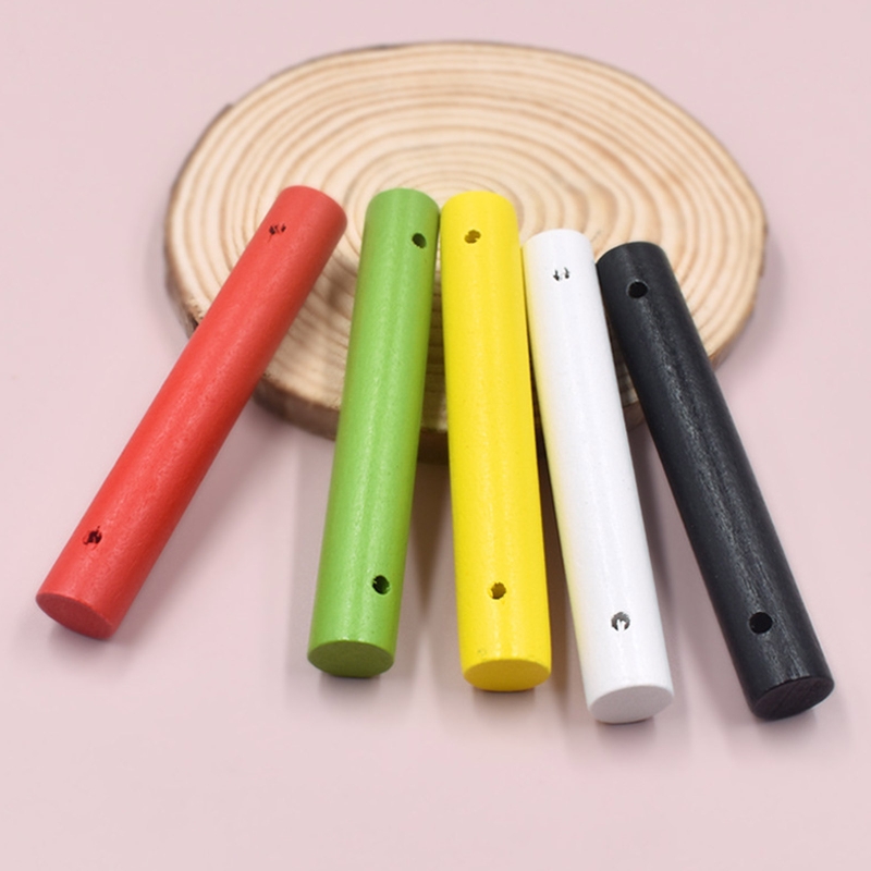 Juego de varillas de madera de colores para manualidades, perca, loro, escalada, ramas, varilla de pie, juguetes de columpio para pájaros, 8 unids/set por juego