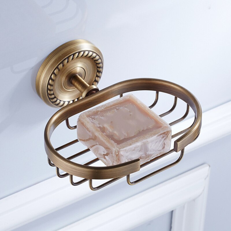 Wall Mounted Antique Brass Color Bathroom Soap Bas... – Grandado