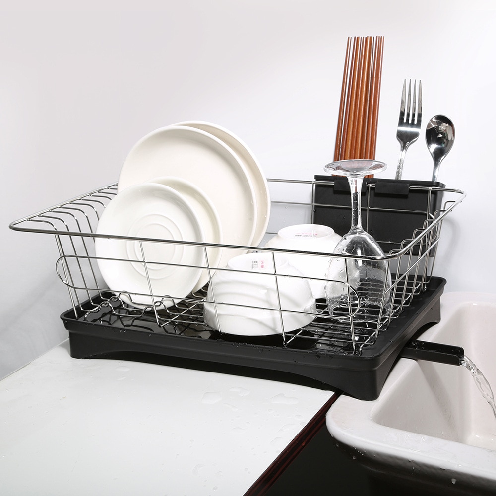 Kitchen Storage Shelf Drain Rack Drainer Dish Dripping Rack Tableware Storage Rack