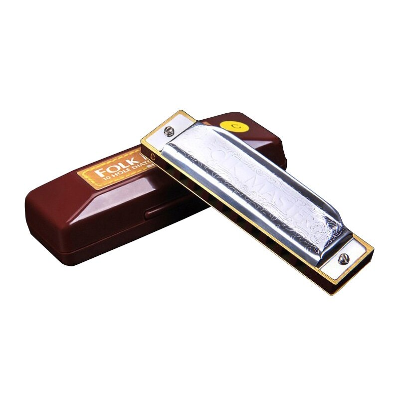 C Key Harmonica Rvs Standaard Harmonica 10 Hole Diatonische Harmonica Key Van Tone Met Case Voor Beginner Student