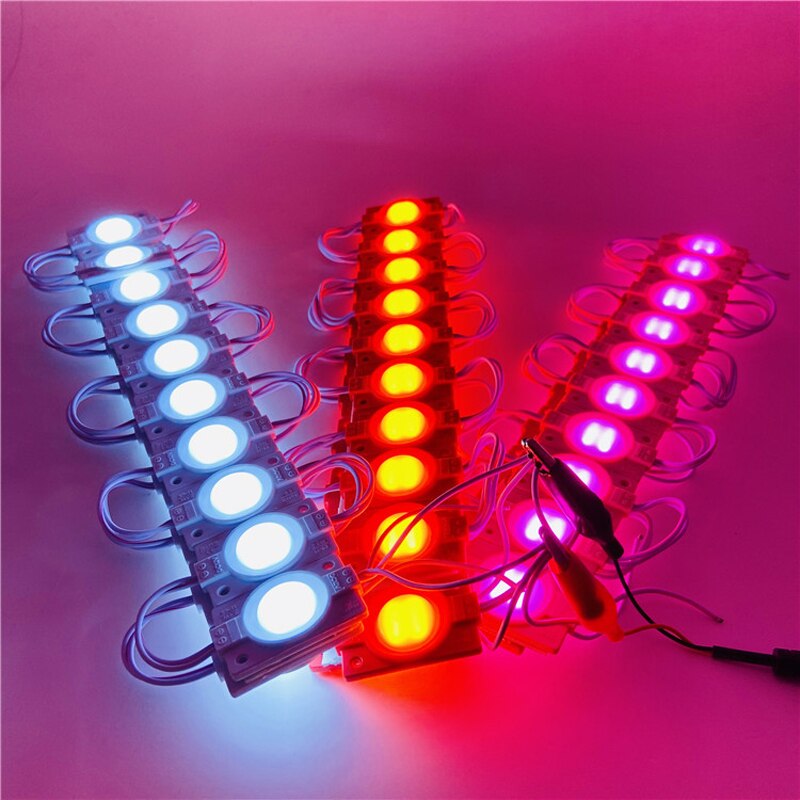 20 st 2.4w vattentäta 2835 led-moduler enkelmodul en ljusmodul röd grön blå gul rosa 12v ljuslåda skylt logomodul