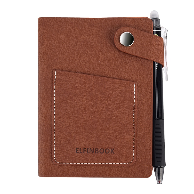 Elfinbook Mini Smart Reusable Notebook Diary Notepad Vintage Leather Elinbook Paper Note Book Stationery Traveler Journal