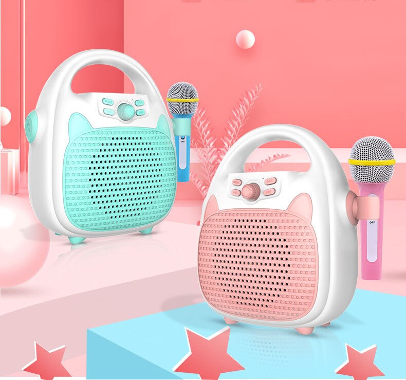 Portable smart singing machine karaoke with microphone one baby karaoke machine children audio music enlightenment