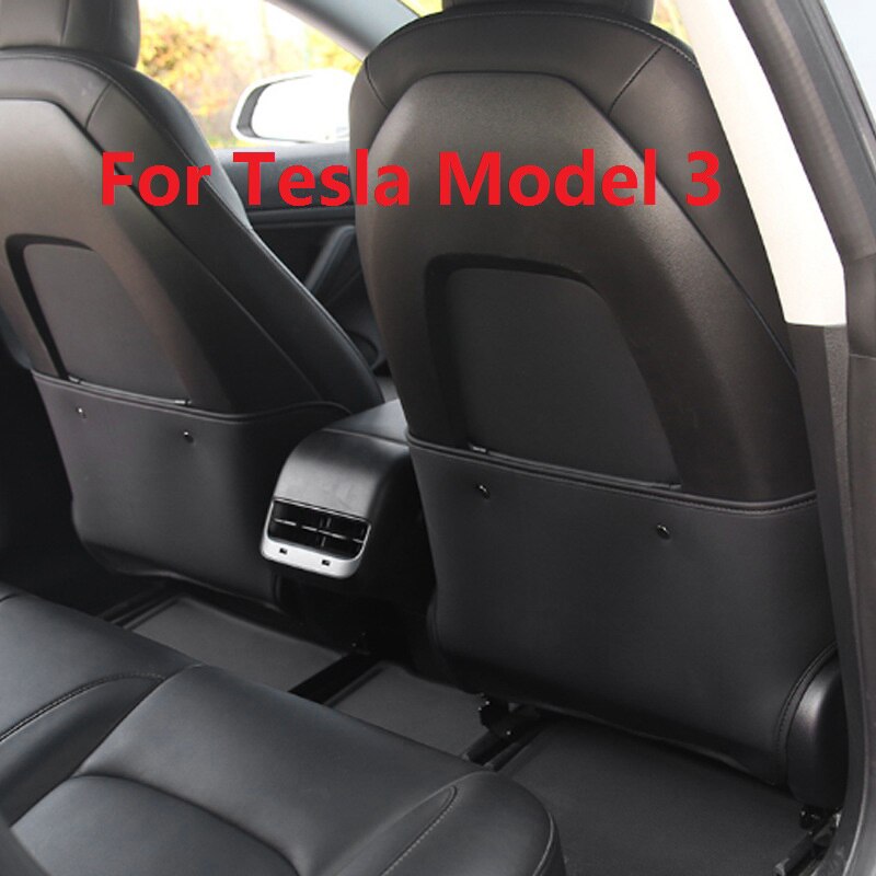 Bilsete beskyttelsesmatte bilsete rygg sparketrekk for tesla modell 3 interiørtilbehør