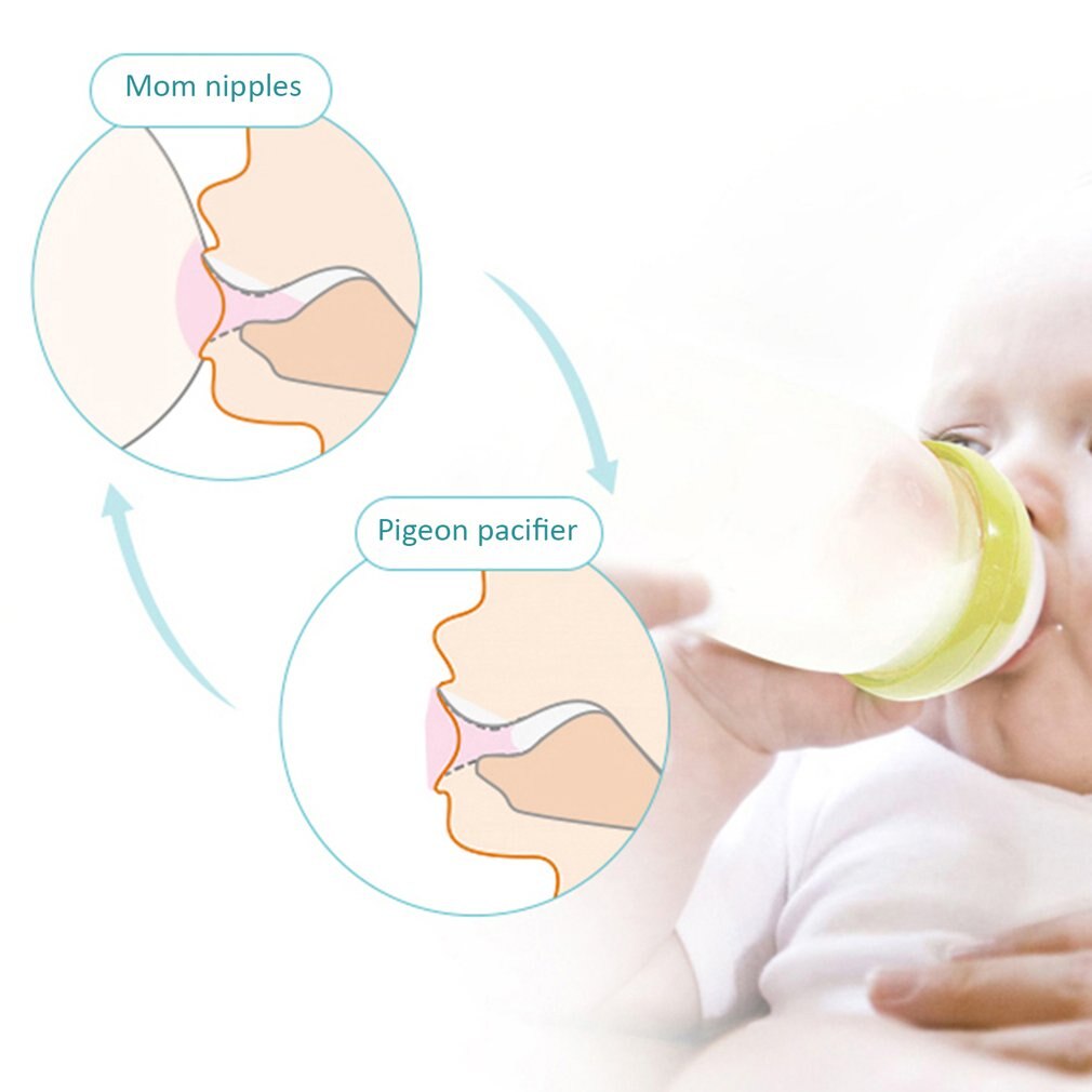 Baby sut silikone sut bred kaliber silikone til børn anti-flatulens amning sut
