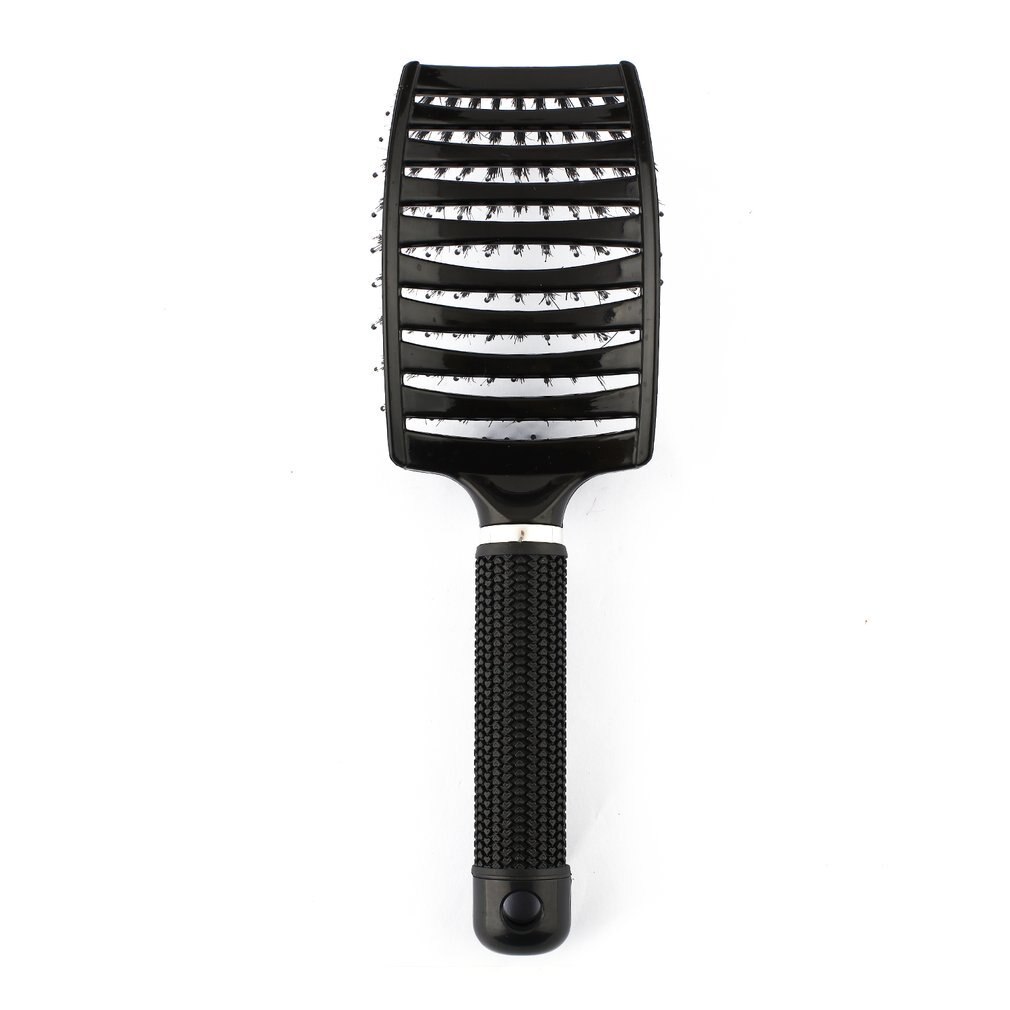 Vrouwen Haar Hoofdhuid Massage Kam Varkenshaar En Nylon Haarborstel Natte Krullend Ontwarren Haar Borstel Voor Salon Kappers Styling Tools: 1