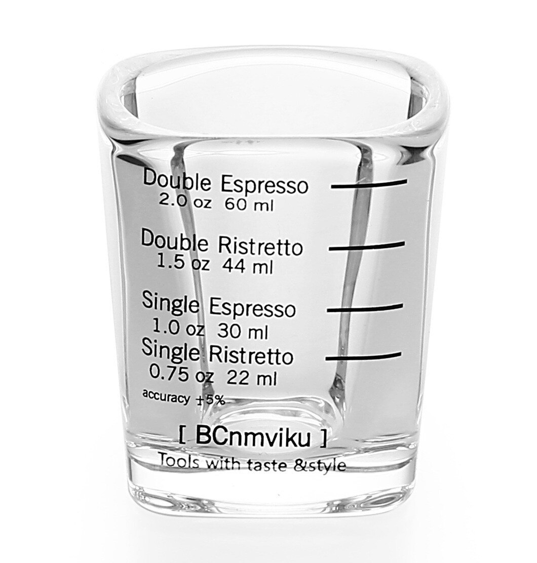 60ml/75ml carré épaissi tasse à café expresso verre once tasse once tasse graduée tasse à mesurer tasse concentrée: 60ml