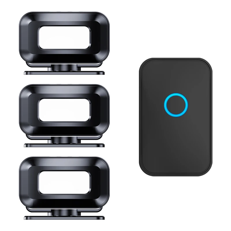 CACAZI Winkel Winkel Welkom Chime Wireless Home Otudoor Beveiliging Infrarood PIR Bewegingssensor Detector Alarmbel Toegangswaarschuwingssysteem: Bruin