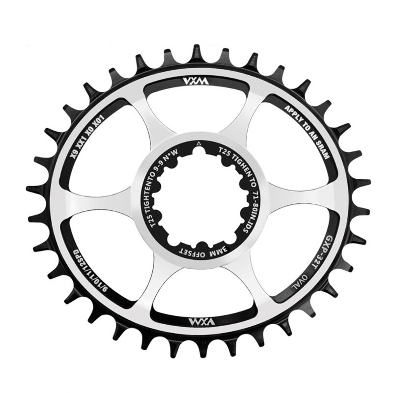 Piñón de cadena para bicicleta Gxp Oval 32t 34t 36t para Gx X1 1400 X0 X9 S1400 Mtb piñón 3mm Sram Gxp Xx1 Eagle X01: 34T