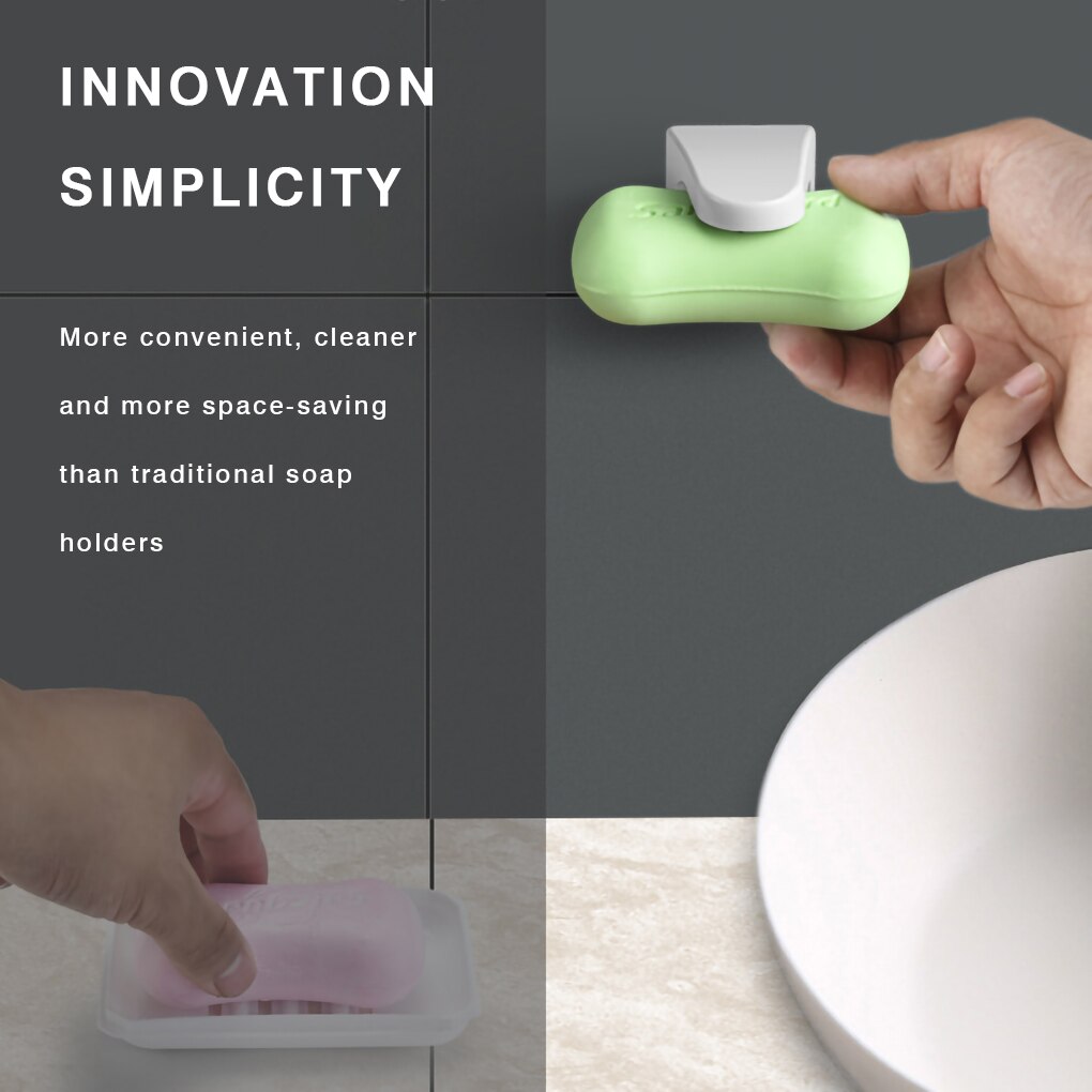 Magnetic Soap Dish Container Dispenser Wall Attachment Adhesion Soap Holder Kitchen Household Bathroom Magnet