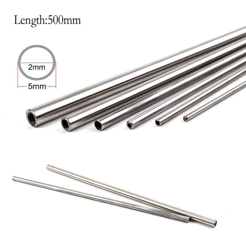 1-10pcs length 500mm 304 Seamless Stainless Steel Capillary Tube 1mm/2mm/3mm/4mm/5mm/6mm/8mm/10mm/12mm