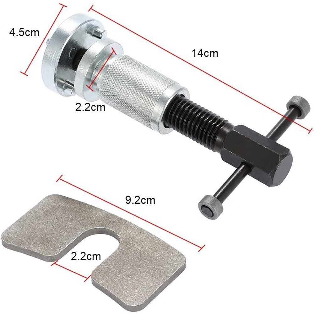 Brake Caliper Piston Rewind Tool Right Handed Thread Compression Dual Pin Break Caliper Piston Rewind Tool for Disk Brake Pad